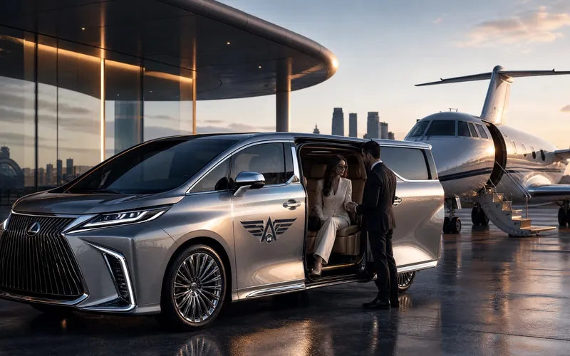 Lexus LM luxury people mover private jet transfer