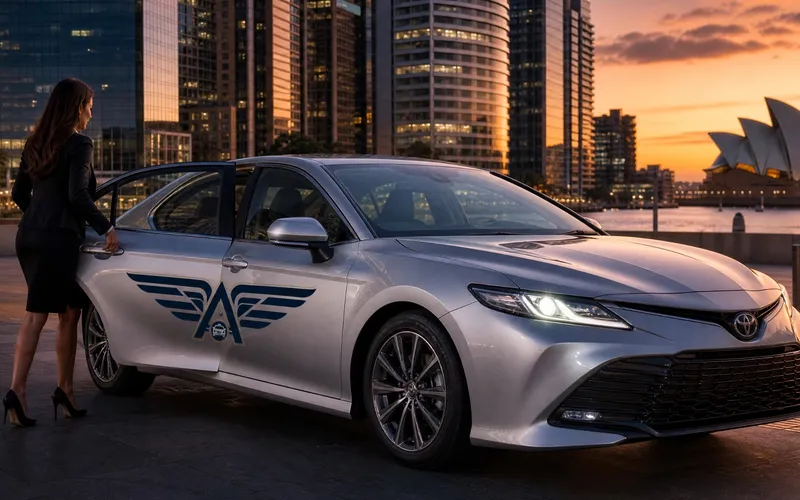 Silver Service Toyota Camry sedan at Sydney Harbour